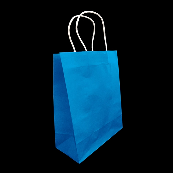 BOLSA REGALO KRAFT CELESTE 21X27X11 X12 UNI - 1