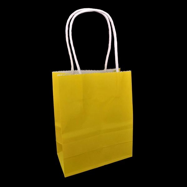 BOLSA REGALO KRAFT AMARILLO 14X11.5X7 X12 UNI - 1