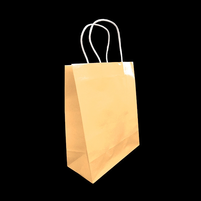 BOLSA REGALO KRAFT DAMASCO PASTEL 15 X 21 X 8 X12 UNI - 1