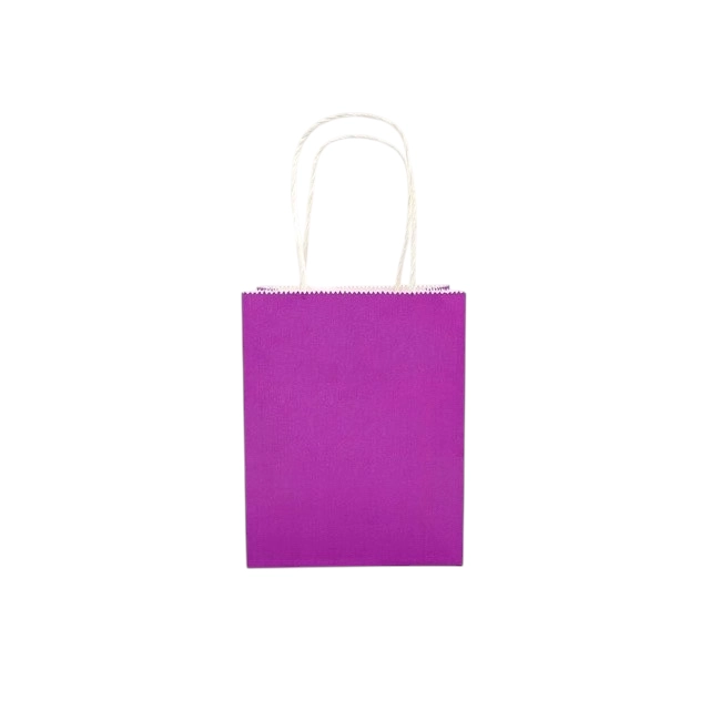BOLSA REGALO KRAFT MORADO 15X21X8 X12 UNI - 1