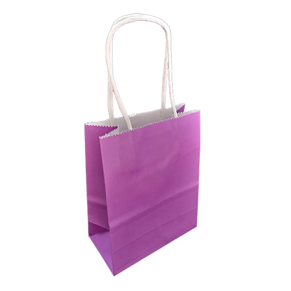 BOLSA REGALO KRAFT MORADO 14X11.5X7 X12 UNI - 1