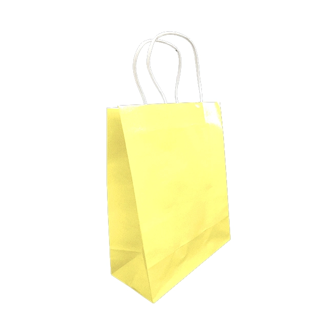 BOLSA REGALO KRAFT PASTEL AMARILLO 21 X 27 X 11 X12 - 1