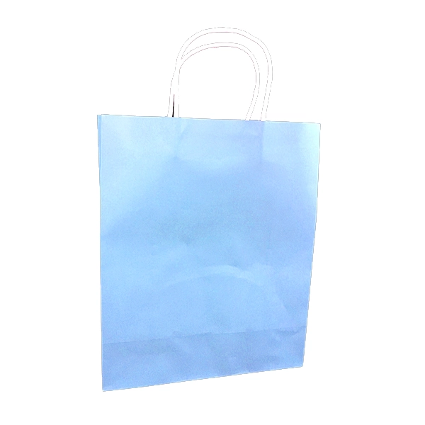 BOLSA REGALO KRAFT PASTEL CELESTE 21 X 27 X 11 X12UNI - 1