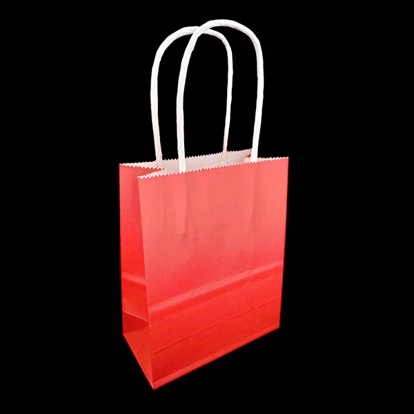 BOLSA REGALO KRAFT ROJO 14X11.5X7 X12 UNI - 1