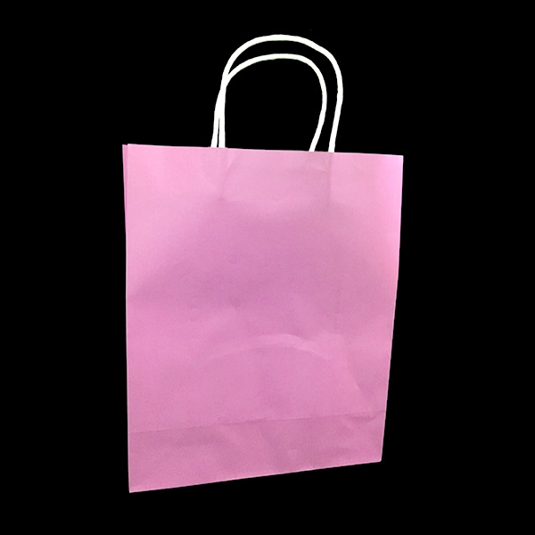 BOLSA REGALO KRAFT PASTEL ROSADO 21 X 27 X 11 X12UNI - 1