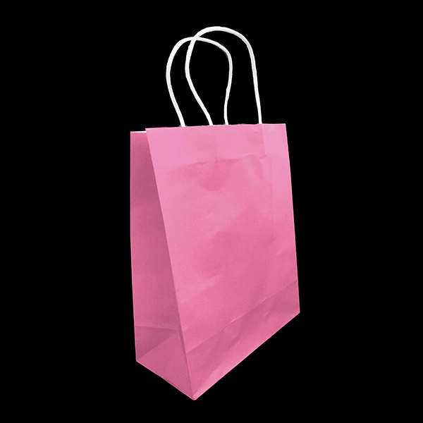 BOLSA REGALO KRAFT ROSADA 21X27X11 X12 UNI - 1