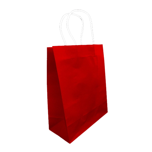 BOLSA REGALO KRAFT ROJO 21X27X11 X12 UNI - 1