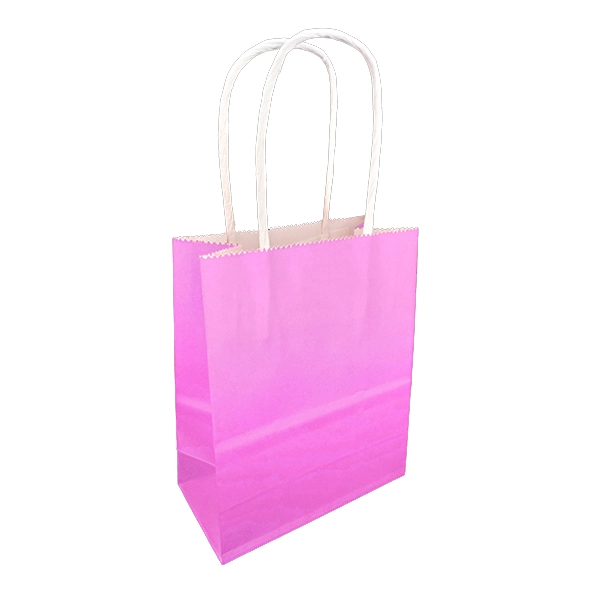 BOLSA REGALO KRAFT ROSADO 14X11.5X7 X12 UNI - 1