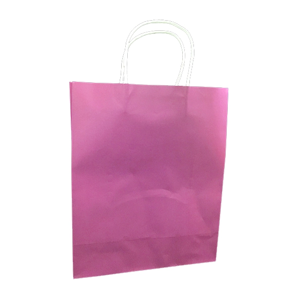 BOLSA REGALO KRAFT ROSADA 25X33 X12 UNI - 1