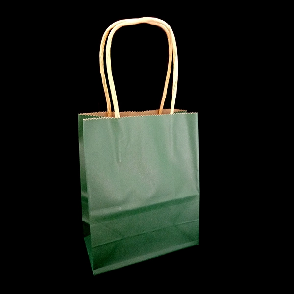 BOLSA REGALO KRAFT VERDE 14X11.5X7 X12 UNI - 1