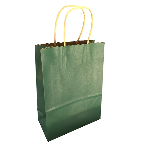 BOLSA REGALO KRAFT VERDE 15X21X8 X12 UNI - 1