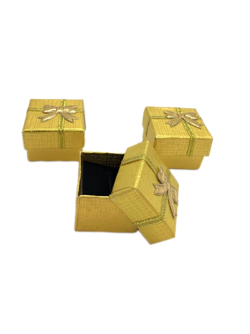 CAJA JOYAS ANILLO DORADO 4X4CM X24 UNI - 1