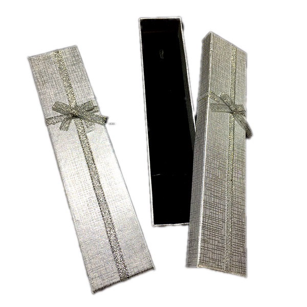 CAJA JOYAS PLATEADO 4X21CM X12 UNI - 1