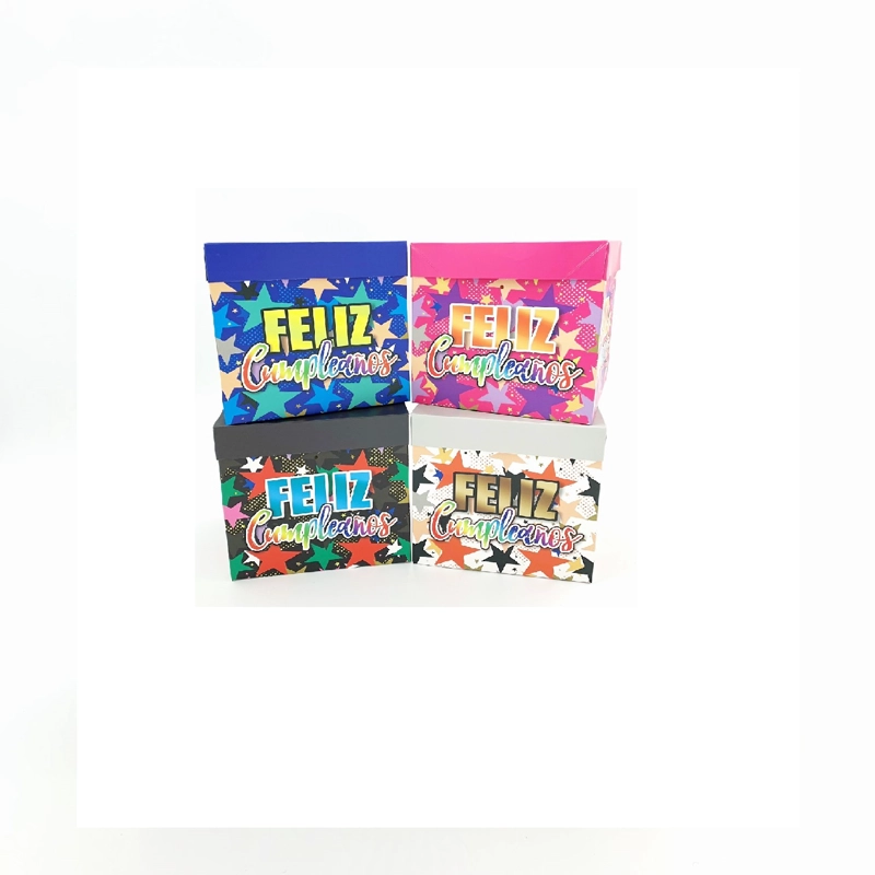 CAJA PLEGABLE CHICA F.C ESTRELLAS 10X10CM X12 UNI - 1