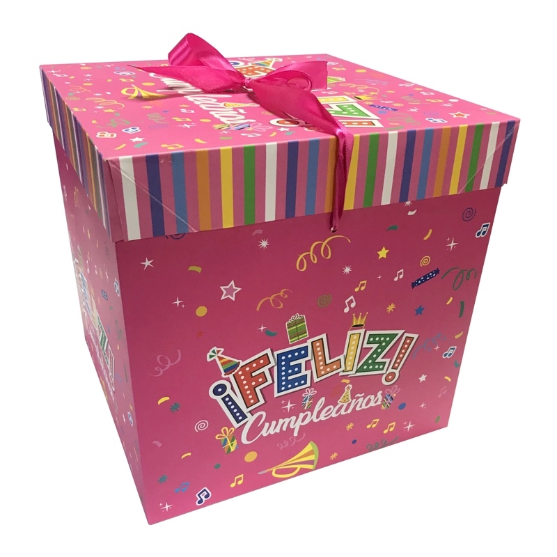CAJA PLEGABLE F.C FUCSIA INTERMEDIA 25X25 CM X12 UNI - 1