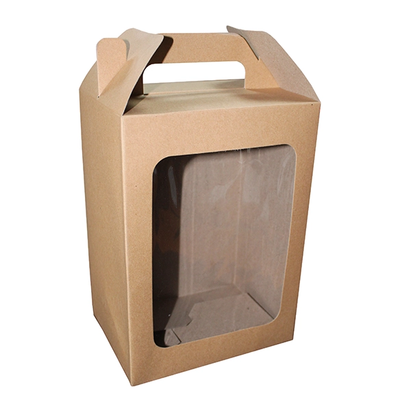 CAJA PLEGABLE VENTANA CHICA 25X18X13 KRAFT X12 UNI - 1