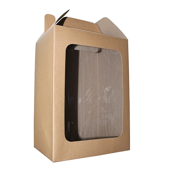 CAJA PLEGABLE VENTANA GRANDE 35X25X18 KRAFT X12 UNI - 1