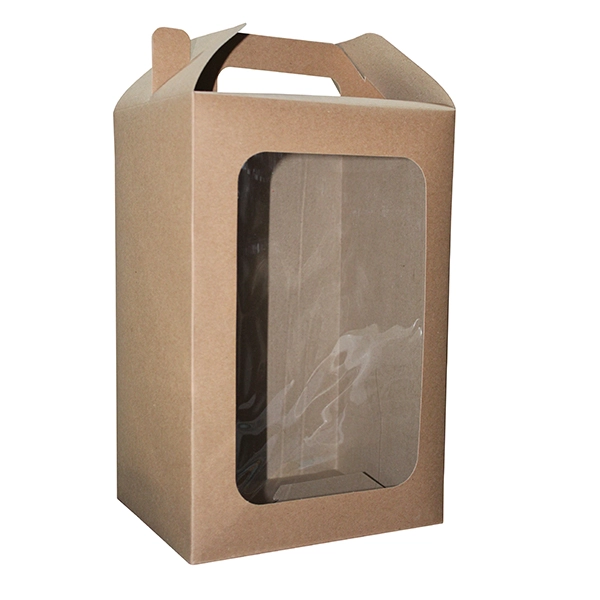 CAJA PLEGABLE VENTANA MEDIANA 30X20X16 KRAFT X12 UNI - 1