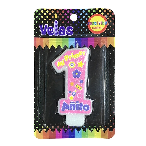 VELA MI 1ER A?ITO ROSADO X1 UNI - 1
