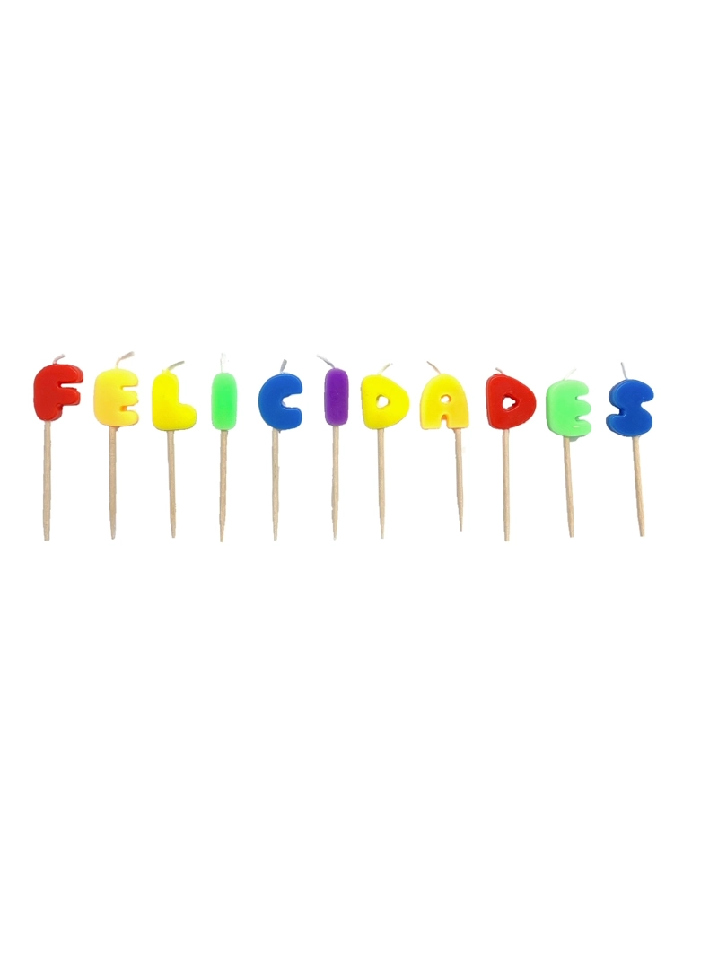 VELA FELICIDADES ARCOIRIS X1 UNI - 1
