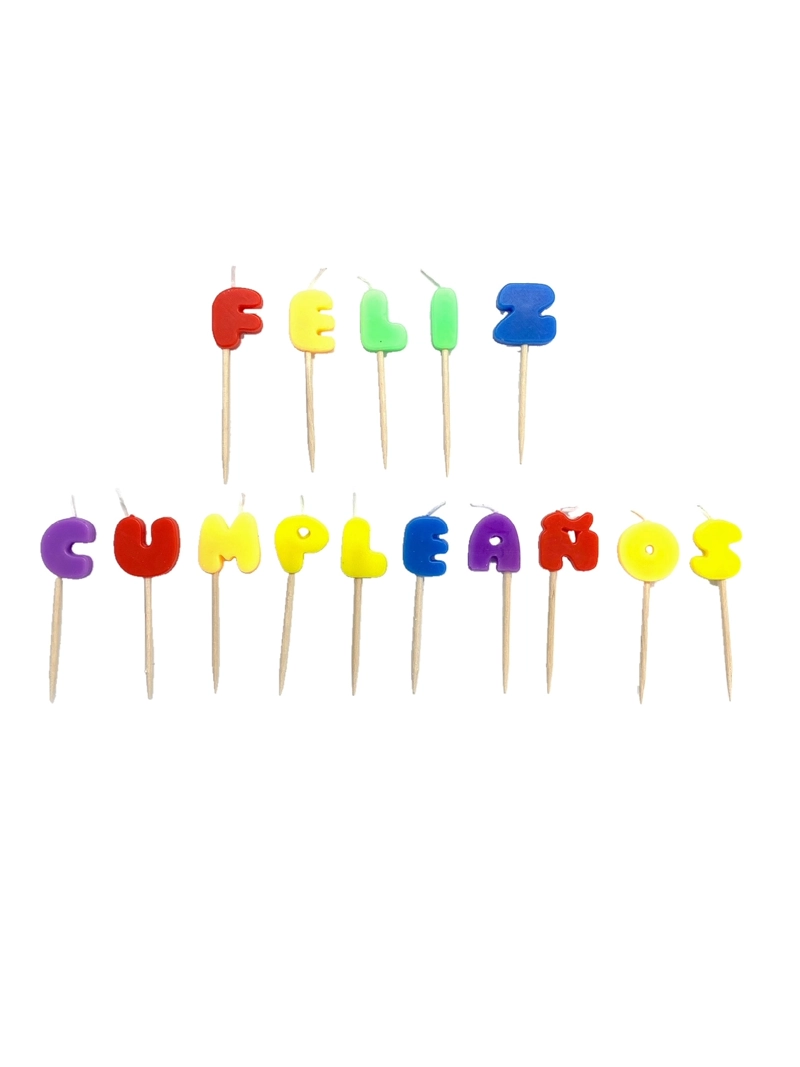 VELA FELIZ CUMPLEANOS ARCOIRIS X1 UNI - 1