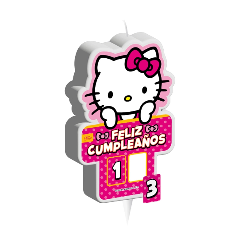 VELA 2D ADESIVO HELLO KITTY X1UNI - 1