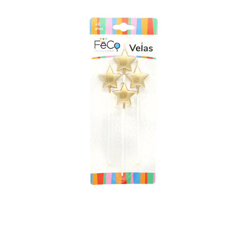 VELA ESTREALLAS DORADAS X1 SET - 1