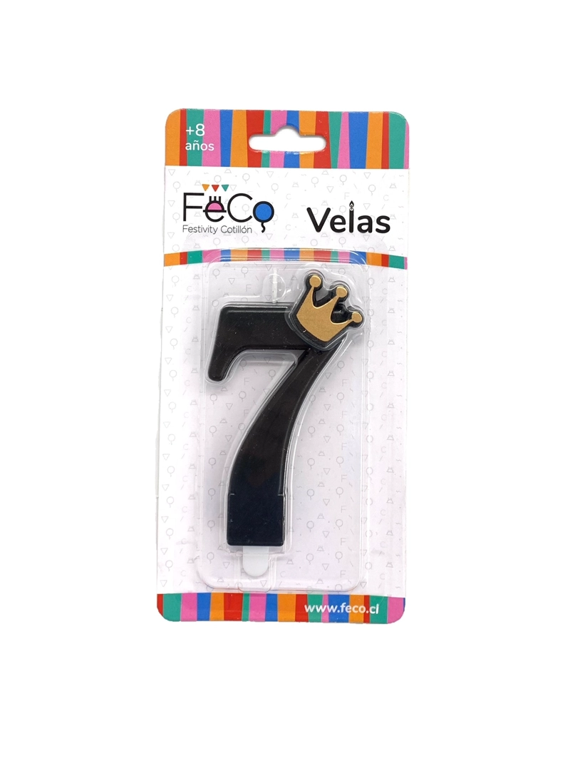 VELA CORONA NUMERAL 7 X1 UNI - 1