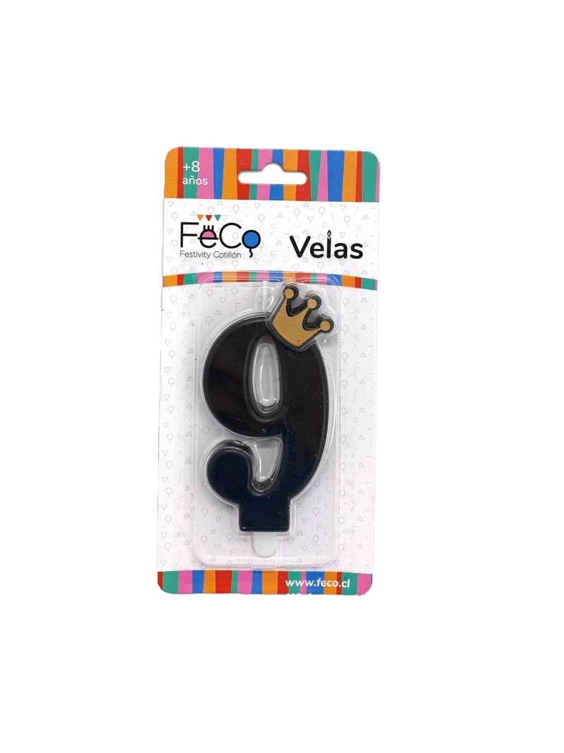 VELA CORONA NUMERAL 9 X1 UNI - 1