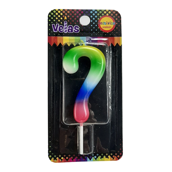 VELA NUMERAL ARCOIRIS N? ? X1 UNI - 1