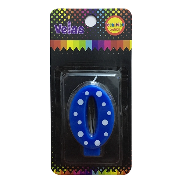VELA NUMERAL CELESTE POLKA N? 0 X1 UNI - 1