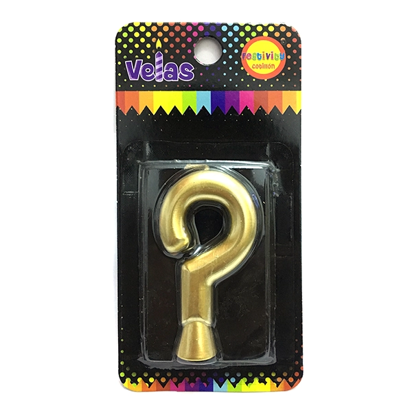 VELA NUMERAL DORADA ? X1 UNI - 1