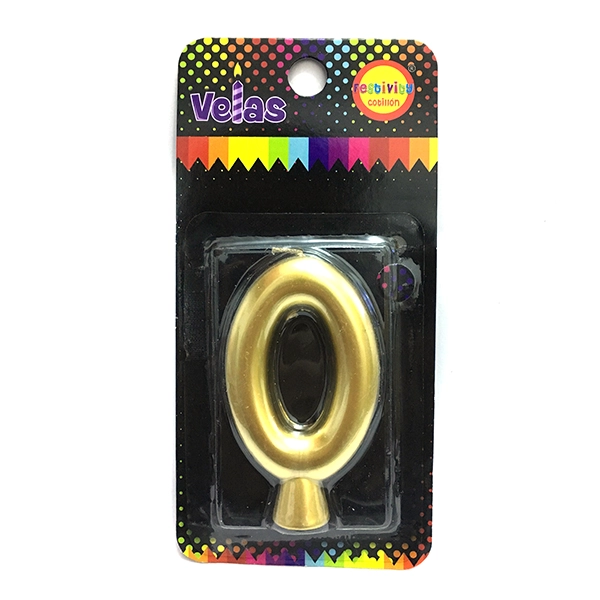 VELA NUMERAL DORADA 0 X1 UNI - 1