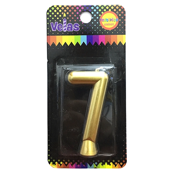 VELA NUMERAL DORADA 7 X1 UNI - 1