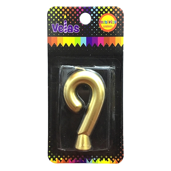 VELA NUMERAL DORADA 9 X1 UNI - 1