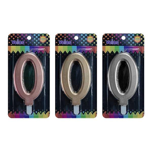 VELA NUMERAL GIGANTE METALLIC N?0 X1 UNI - 1