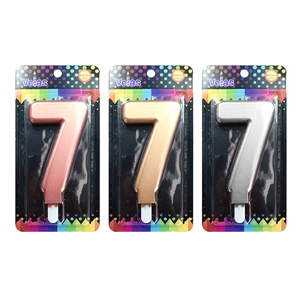 VELA NUMERAL GIGANTE METALLIC N?7 X1 UNI - 1