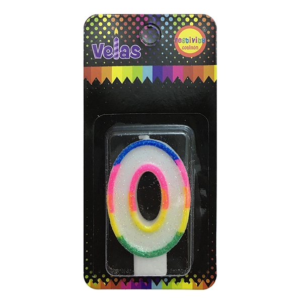 VELA NUMERAL GLITTER 0 X1 UNI - 1