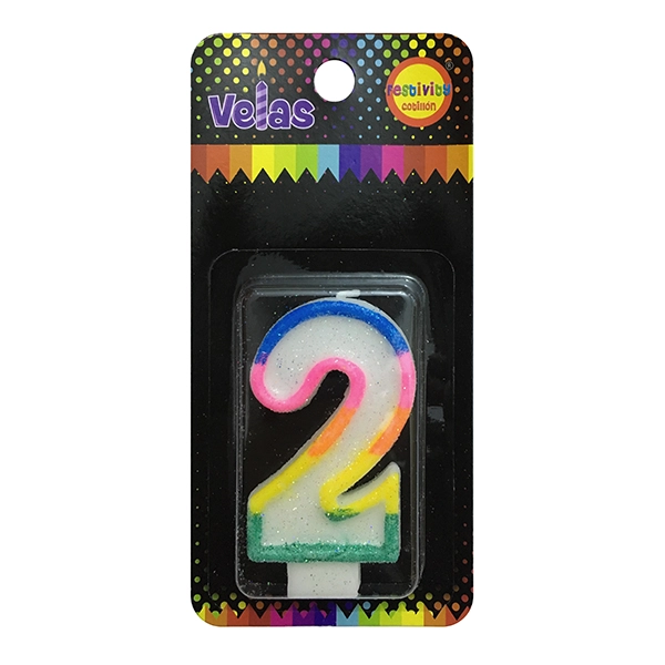 VELA NUMERAL GLITTER 2 X1 UNI - 1