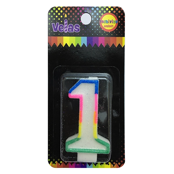 VELA NUMERAL GLITTER 1 X1 UNI - 1