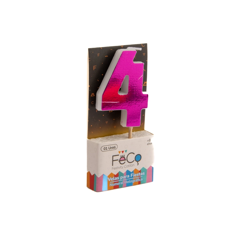 VELA NUMERAL HOLO FUCSIA 4 - 1