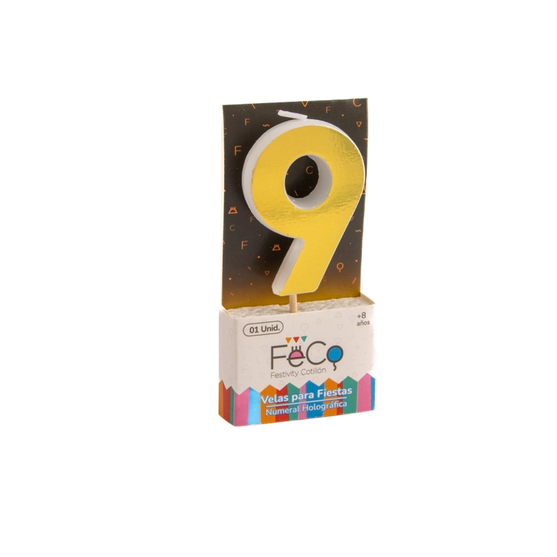 VELA NUMERAL HOLO GOLD 9 - 1