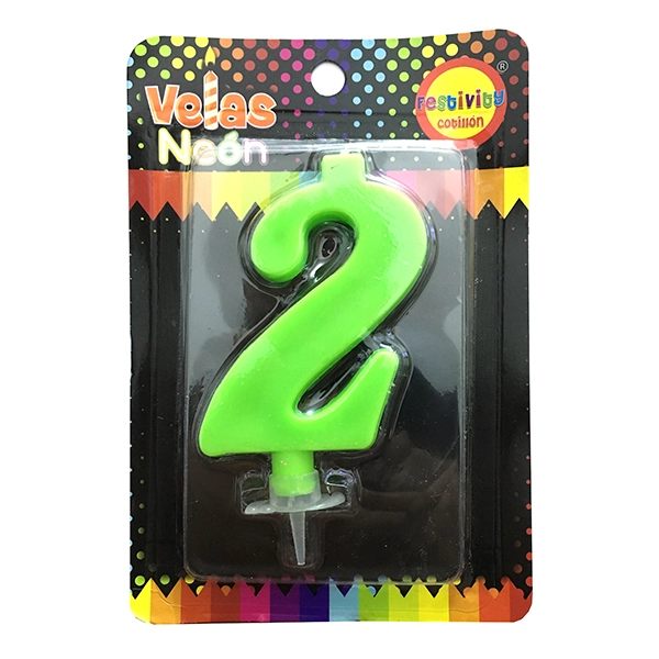VELA NUMERAL NEON GIGANTE N? 2 X1 UNI - 1