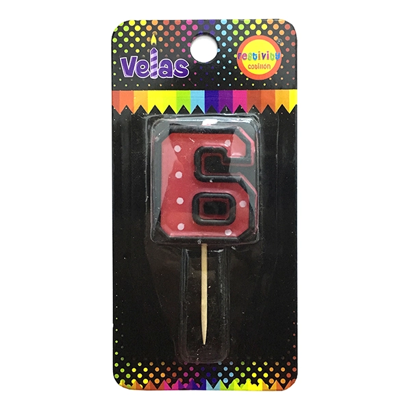 VELA NUMERAL PIXEL POLKA N? 6 X1 UNI - 1