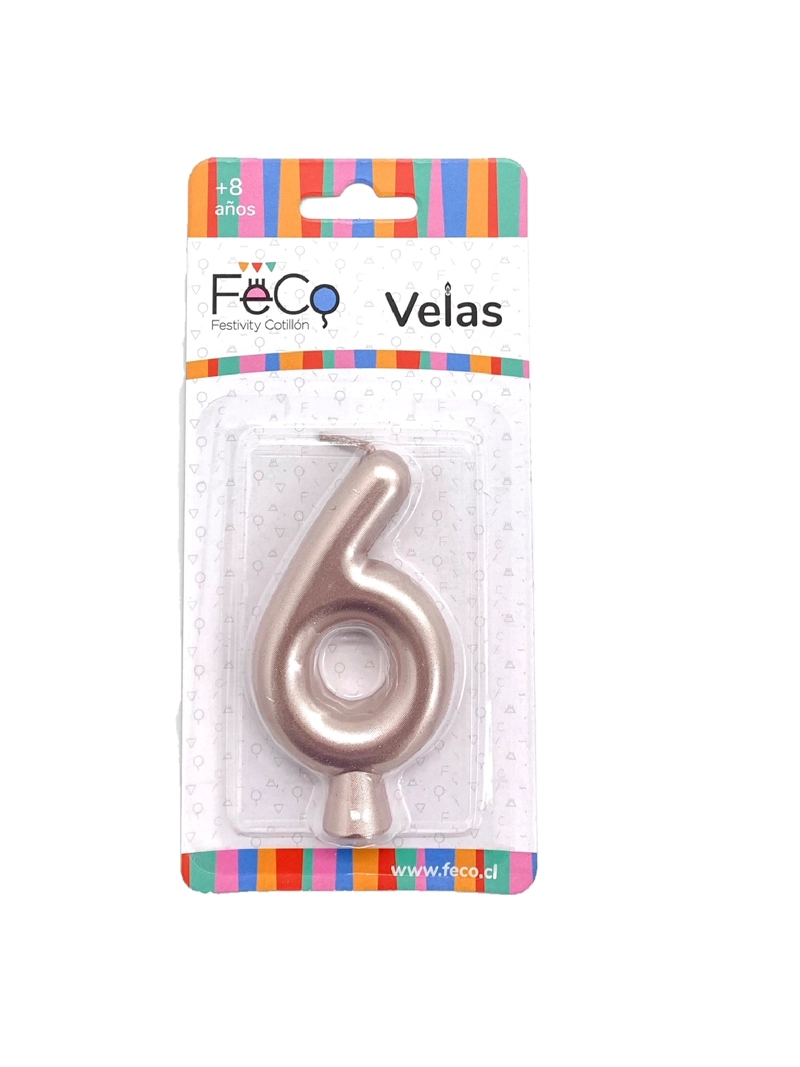 VELA NUMERAL ROSE GOLD 6 X1 UNI - 1