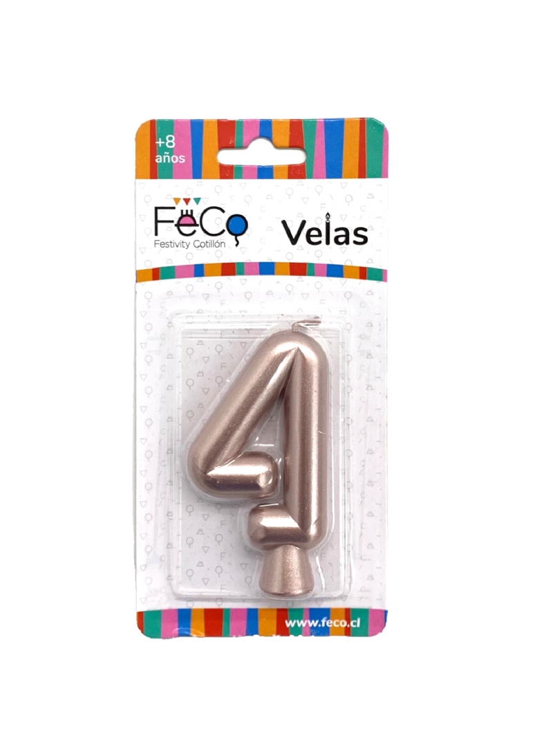 VELA NUMERAL ROSE GOLD 4 X1 UNI - 1