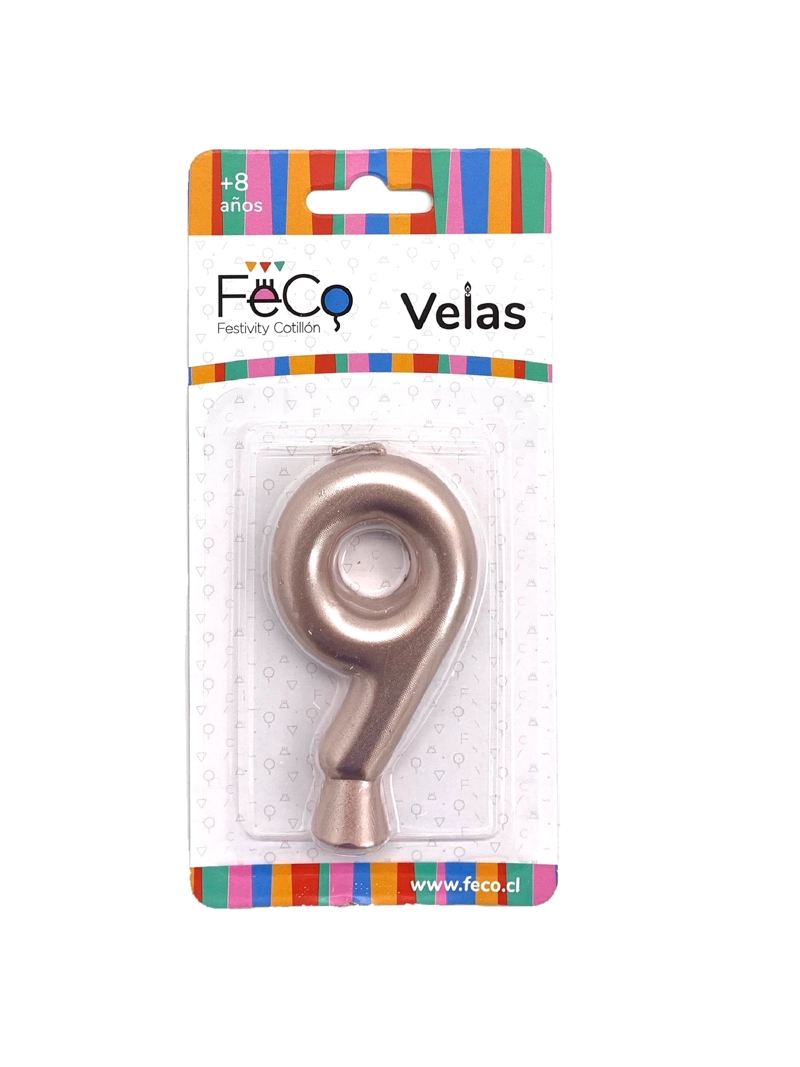 VELA NUMERAL ROSE GOLD 9 X1 UNI - 1