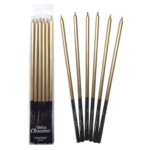VELA CHROME DORADA X6 UNI - 1