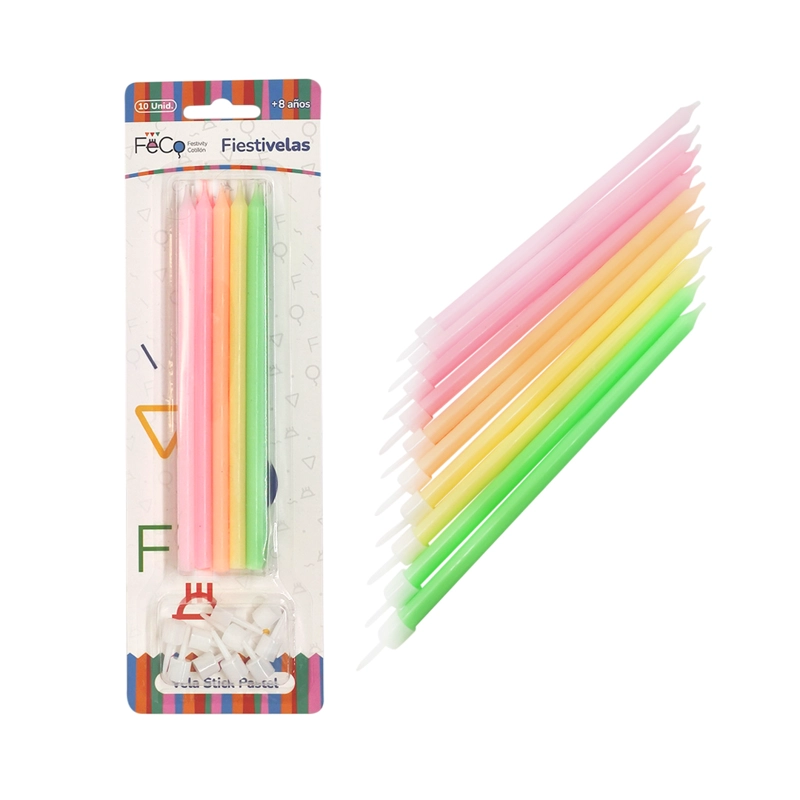 VELA STICK PASTEL MIX X10UNI - 1