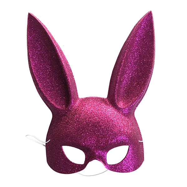 ANTIFAZ CONEJO GLITTER FUCSIA X3 UNI - 1